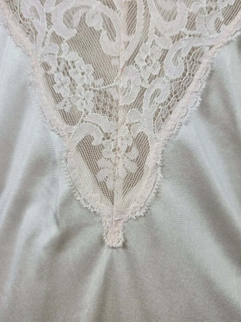 Vintage Pink Satin Nightgown Lace Midi Slip Dress Romantic Lingerie Small